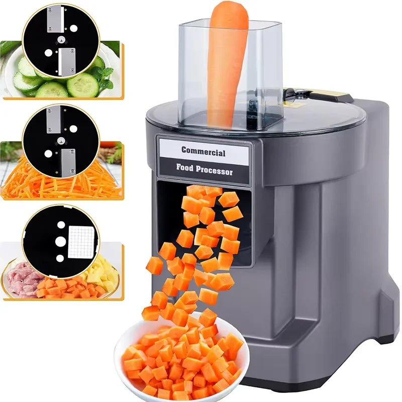 Electric Vegetable Slicer Automatic Shredder Dicer & Slicer 3-in-1 Large Capacity Low Noise Kitchen Food Cutter