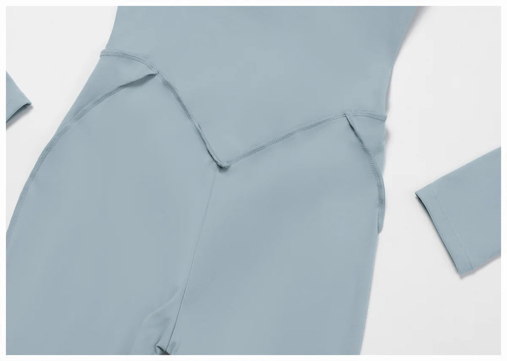 Women's Long Sleeve Yoga Bodysuit – High-Intensity Gym & Fitness Jumpsuit