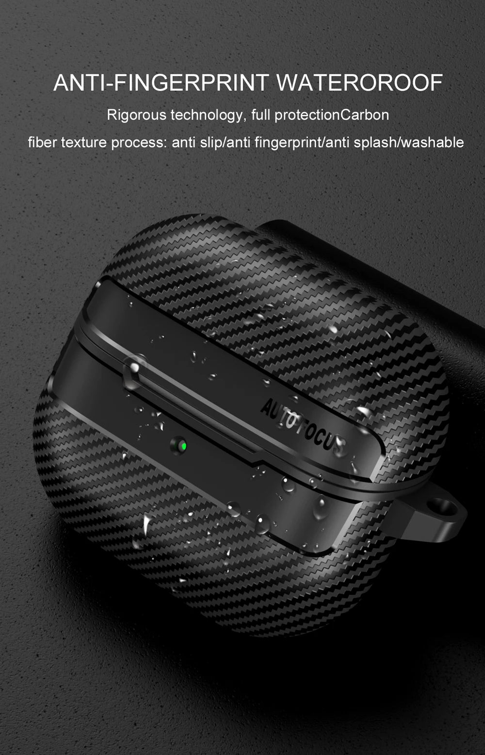 Carbon Fiber Protective Case for Samsung Galaxy Buds3 / Buds 3 Pro with Keyring