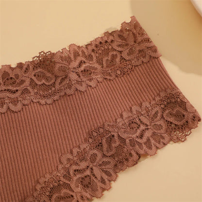 Women’s Cotton Lace Bikini Briefs – 5 Pack (S–XL)