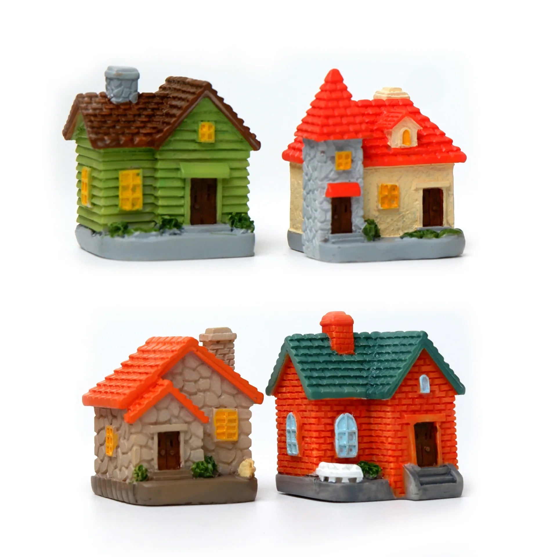 Mini Fairy Garden House – Resin Villa for Bonsai, DIY Dolls, and Outdoor Decor