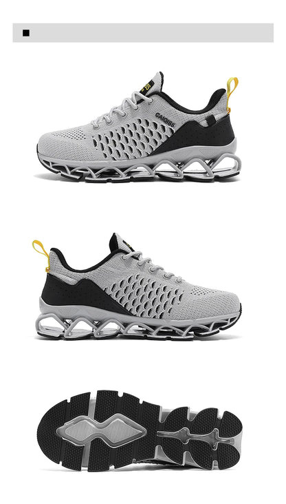 Men’s Lightweight Breathable Running Sneakers – Shock-Absorb Gym & Casual Shoes