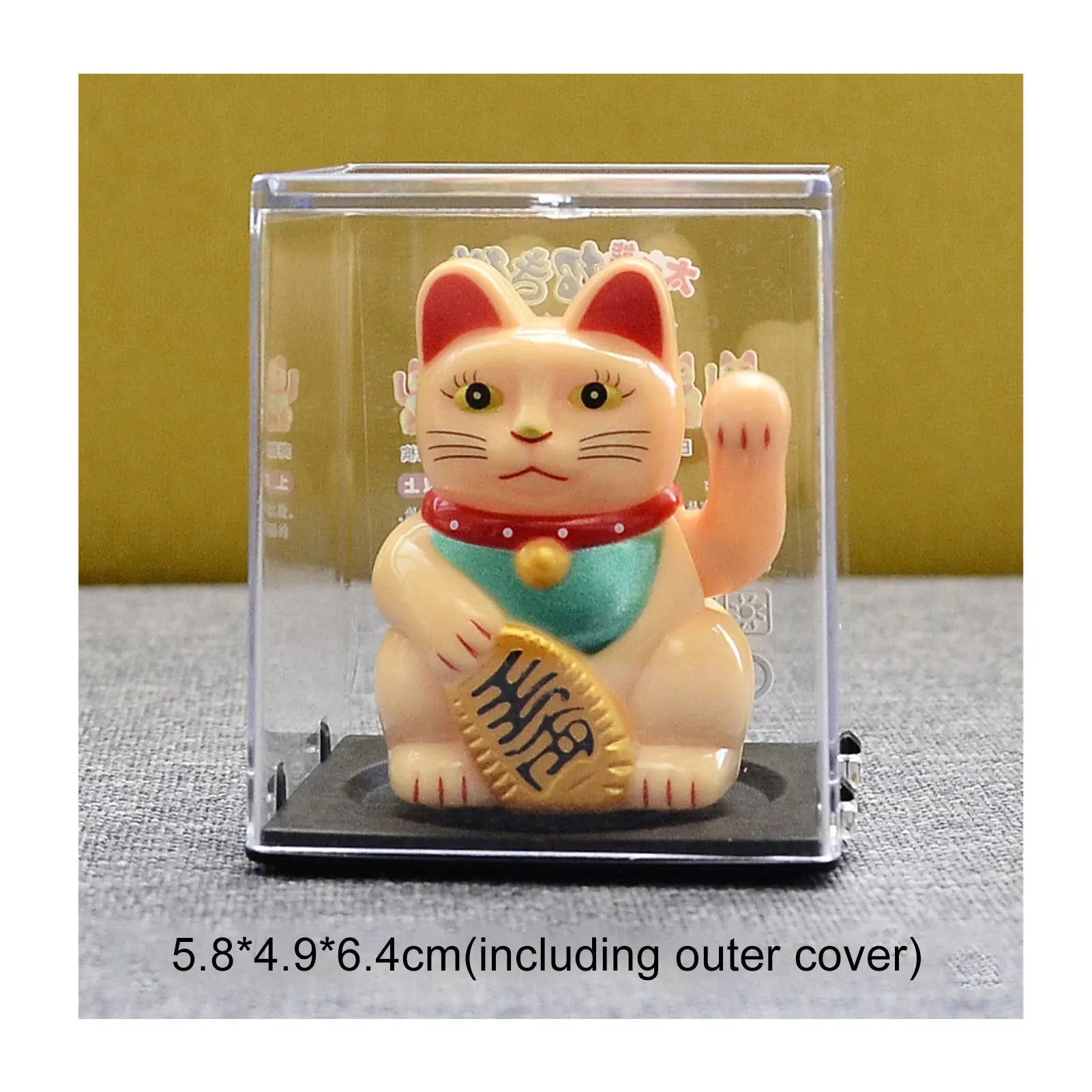 Solar Powered Maneki Neko Lucky Cat – Waving Fortune Cat Decor