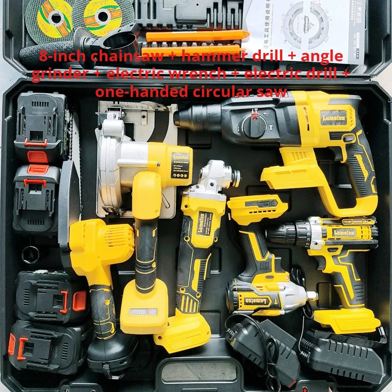 21V Brushless OEM Combination Tools Kit Electric Impact Drill Cordless Wrench Angle Grinder Hammer Drill Power Tool Set