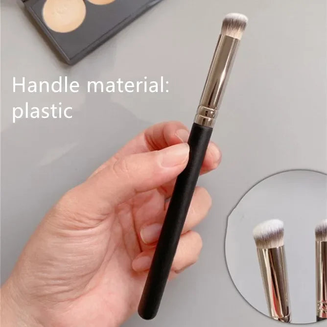 Angled Foundation & Concealer Makeup Brush for Seamless Liquid and Cream Coverage