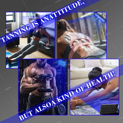 LED UV Tanning Lamp for Face & Body – Full Blue Light Home Sunbathing Device