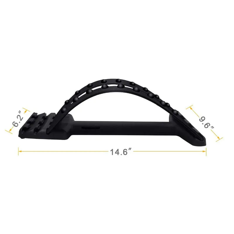 Back Stretcher for Lower Back Pain Relief 4 Level Adjustable Lumbar Cracker Board Stretching Device for Scoliosis Sciatica