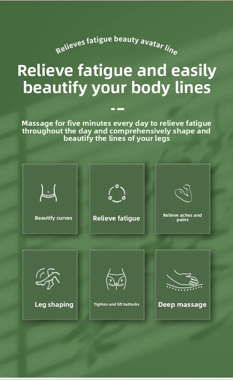 Ring Leg Massager Massage Roller Detachable Handles for Full Body Neck Shoulder Abdominal Muscle Slimming Relaxation