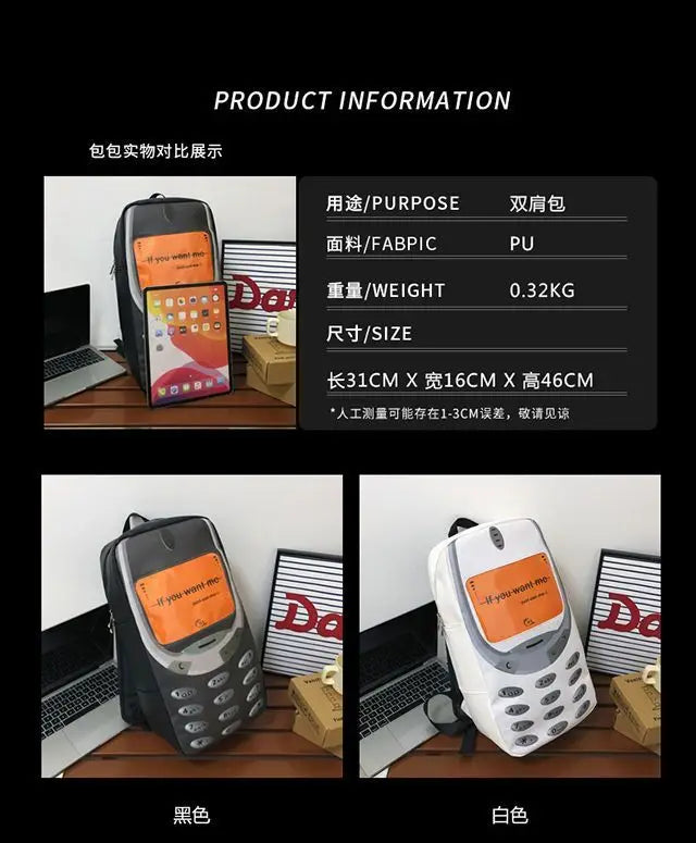 Unisex Splashproof Nylon Backpack with Mobile Phone Pocket – High-Capacity Casual Street Style Bag