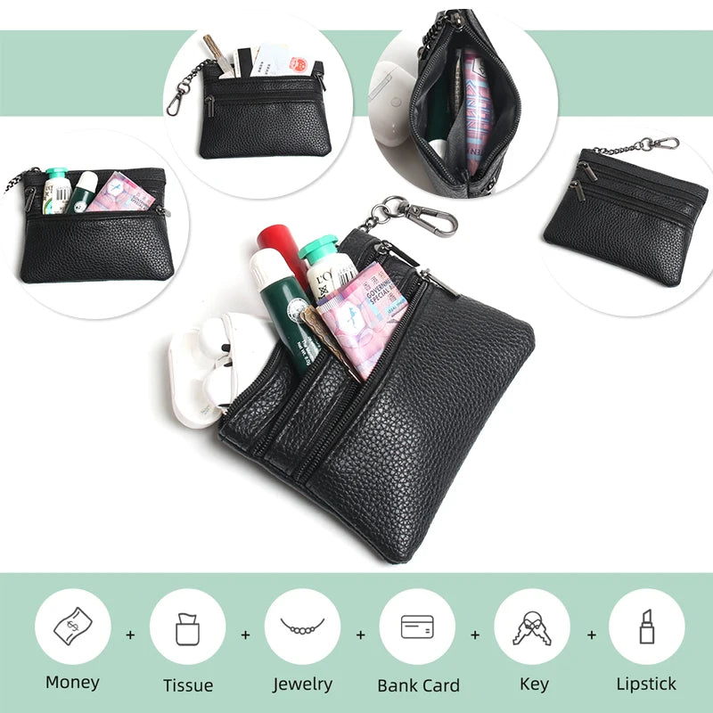 Adjustable Crossbody Phone Lanyard with Zippered Wallet Pouch