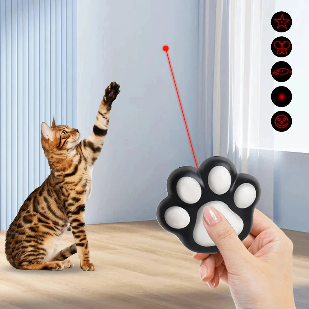 Rechargeable Laser Cat Toy – 5 Pattern Interactive Pet Chaser
