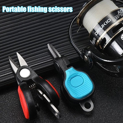 Compact Fishing Line Scissors with Keychain
