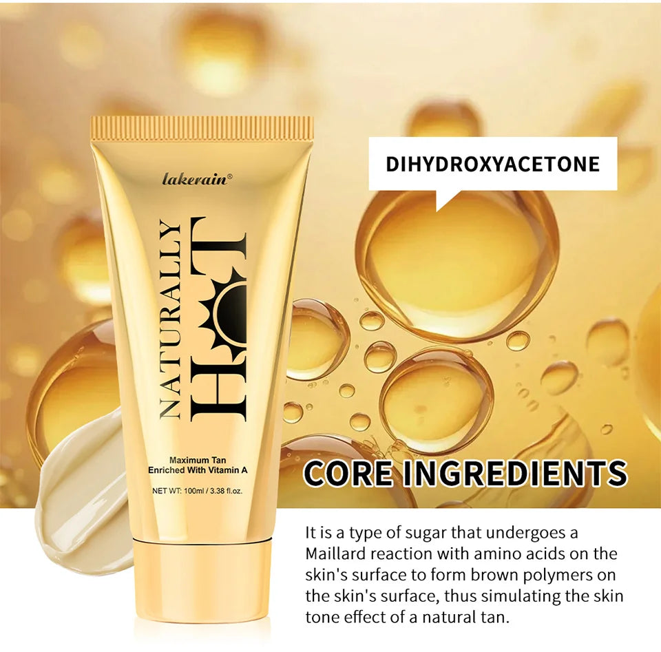 Long-Lasting Tanning Cream for All Skin Types – Smooth Non-Sticky Bronzer