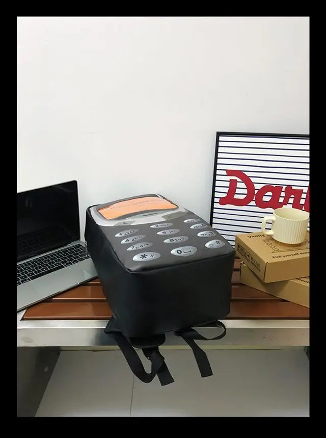 Unisex Splashproof Nylon Backpack with Mobile Phone Pocket – High-Capacity Casual Street Style Bag