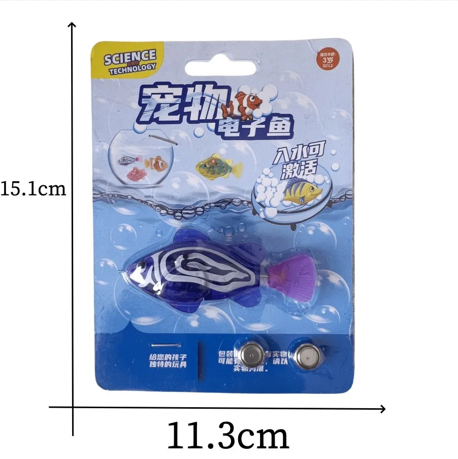 Cat Interactive Electric Fish Toy – LED Swimming Robot for Pets & Baby Bath