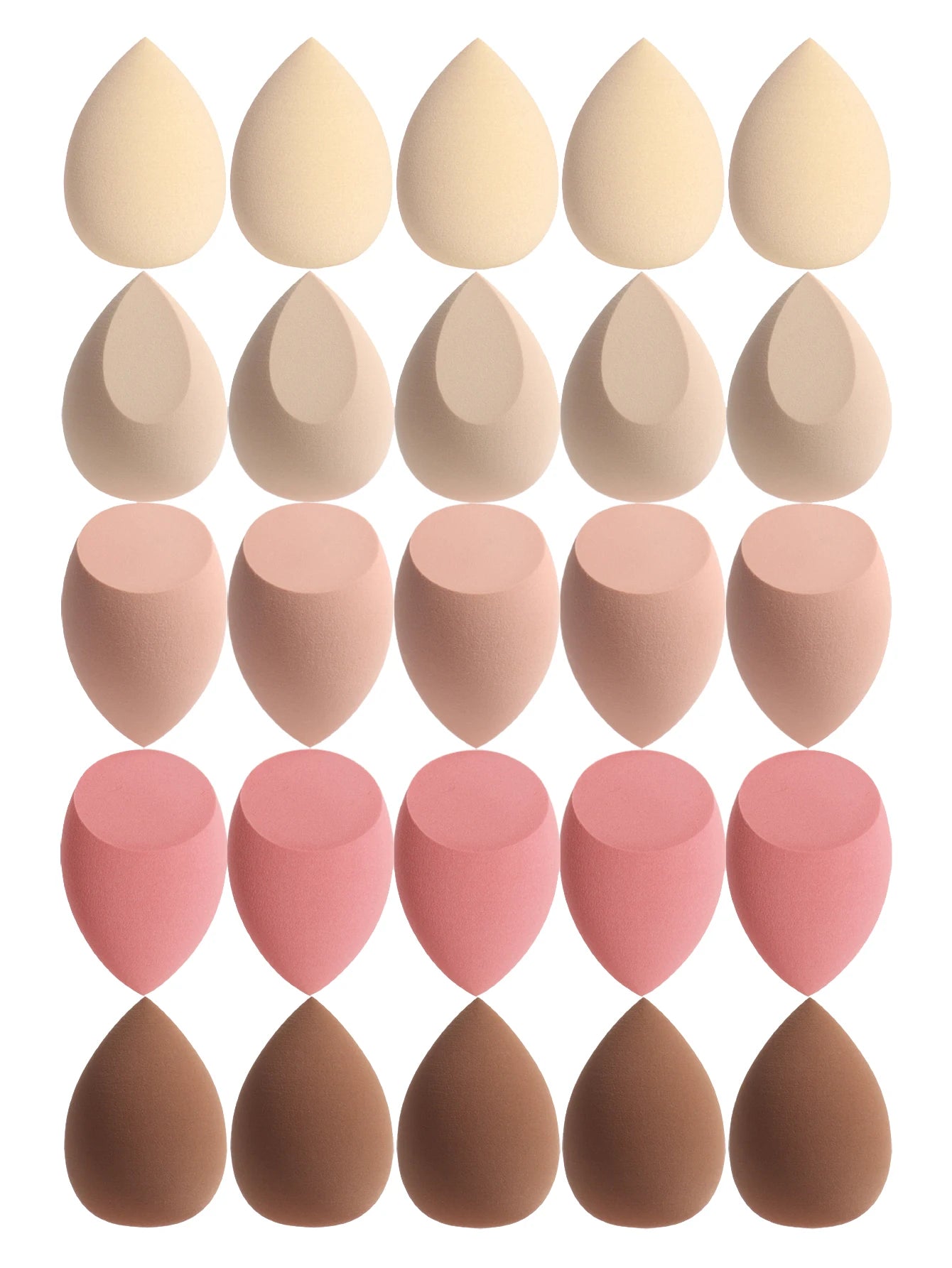 25-Pack Makeup Sponges for Foundation Cream & Powder – Multi-Colour Beauty Blenders