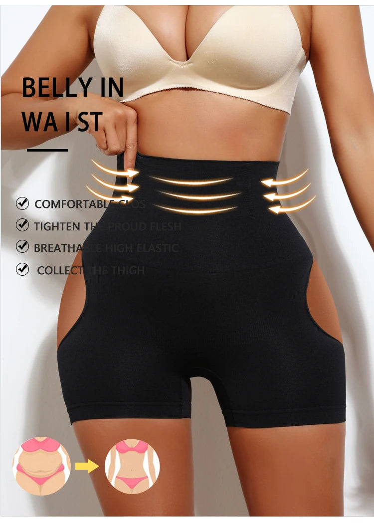 Women High Waist Shaping Control Panty Butt Lifter Shapewear Sexy Show Buttocks Slim Shorts Sexy Underwear Slimming Body Shaper