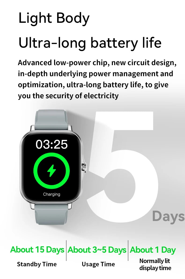 LAXASFIT 2025 New Smart Watch for Men Women Gift Full Touch Screen Sports Fitness Watch Bluetooth Call Digital Smartwatch