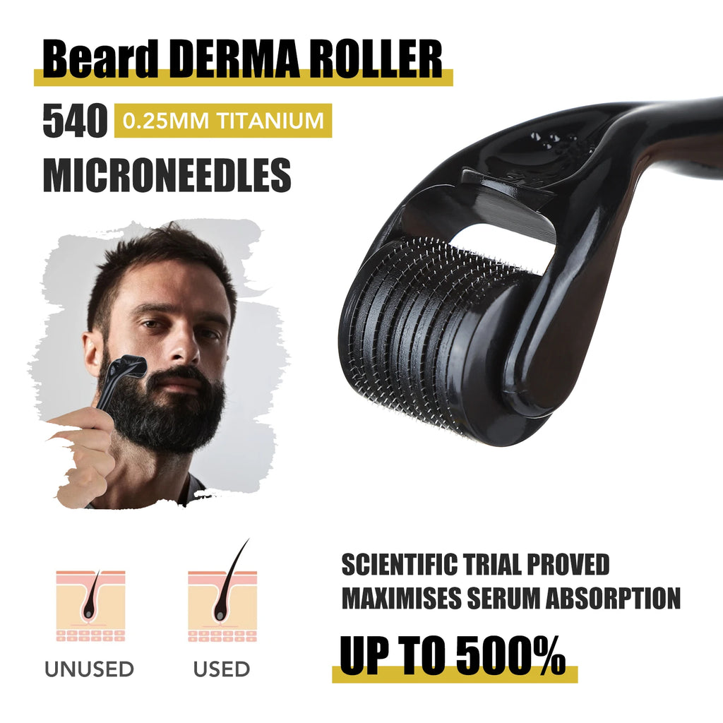 Beard Growth Kit – Oil Wax Roller Comb & Grooming Set for Men