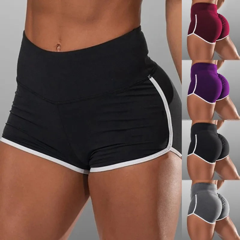 Women Summer Shorts for Sports Fitness Gym Skinny Slim Shorts Causal Yoga Shorts Low Waist Stretchy Short Pants Gym Clothing