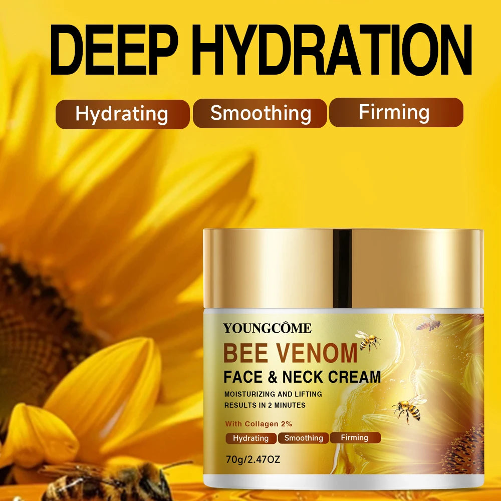 40/70g Bee Venom Face Neck Cream - Daily Moisturizing Firming Skin Smoothing Lifting Care for All Skin Types
