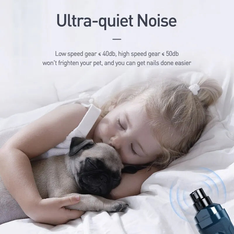 ROJECO N30 Electric Pet Nail Grinder – Rechargeable Dog & Cat Clipper