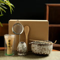 6PCS Japanese Matcha Tea Set with Bamboo Whisk Bowl Scoop & Whisk Holder Traditional Matcha Making Kit
