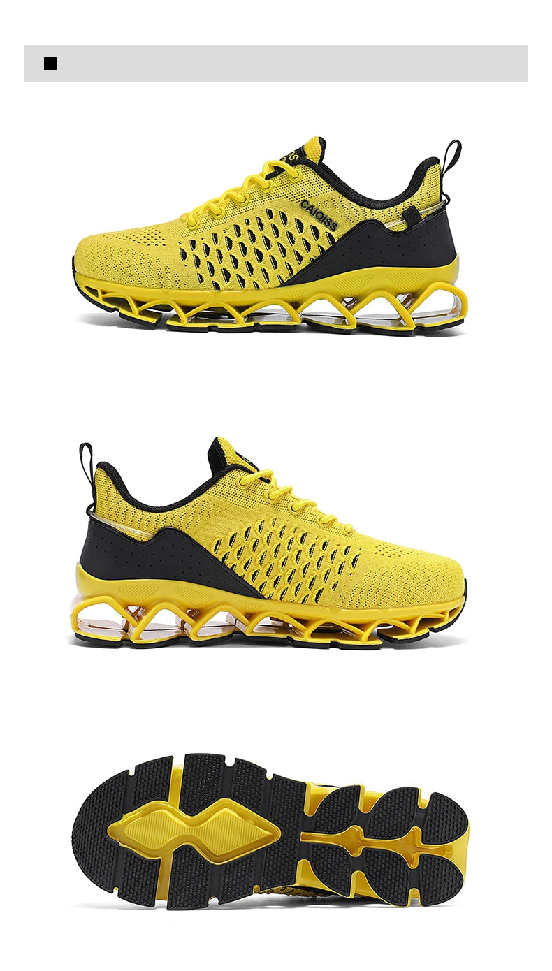 Men’s Lightweight Breathable Running Sneakers – Shock-Absorb Gym & Casual Shoes