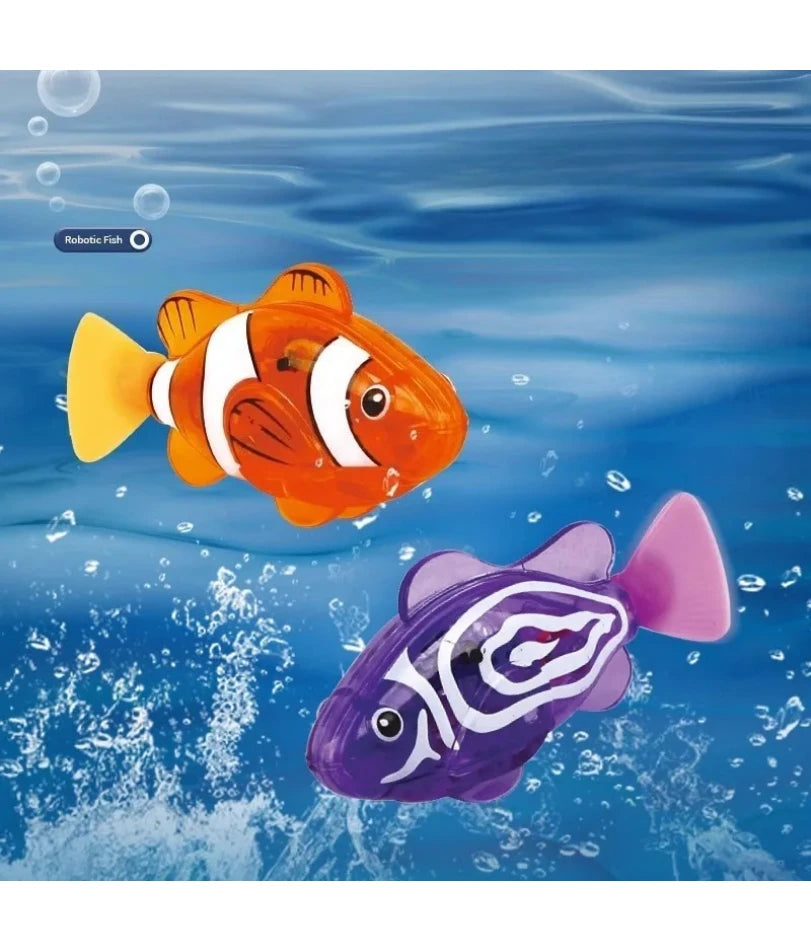 Cat Interactive Electric Fish Toy – LED Swimming Robot for Pets & Baby Bath