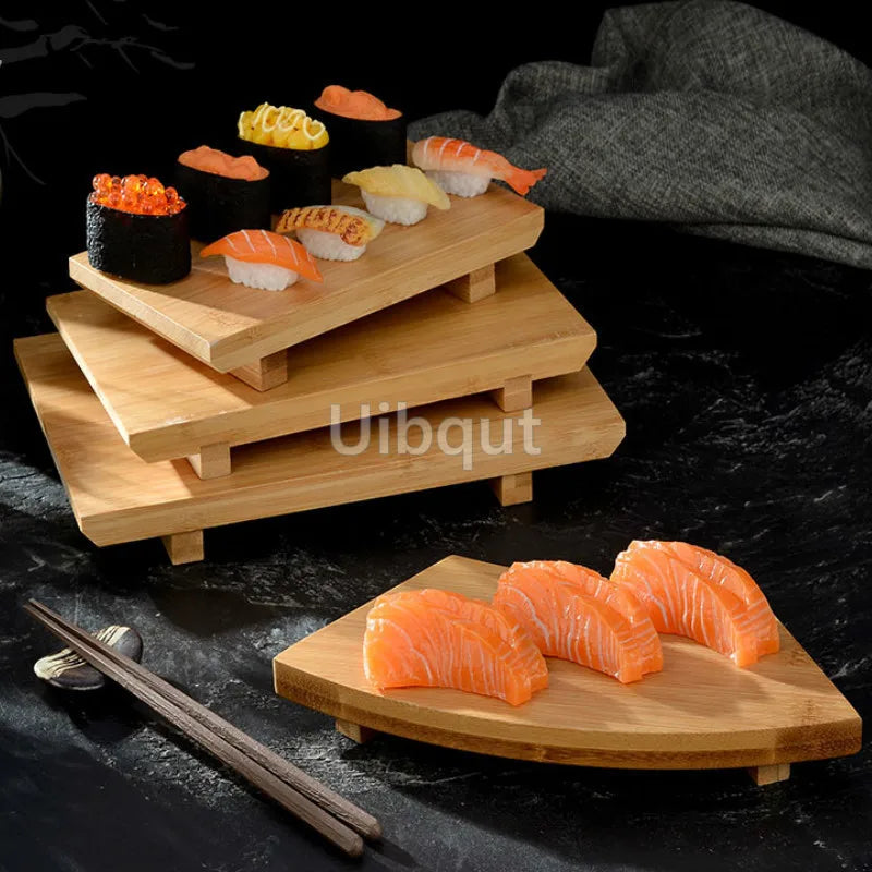 Bamboo Sushi Serving Board – Japanese Sashimi Boat Plate Tray