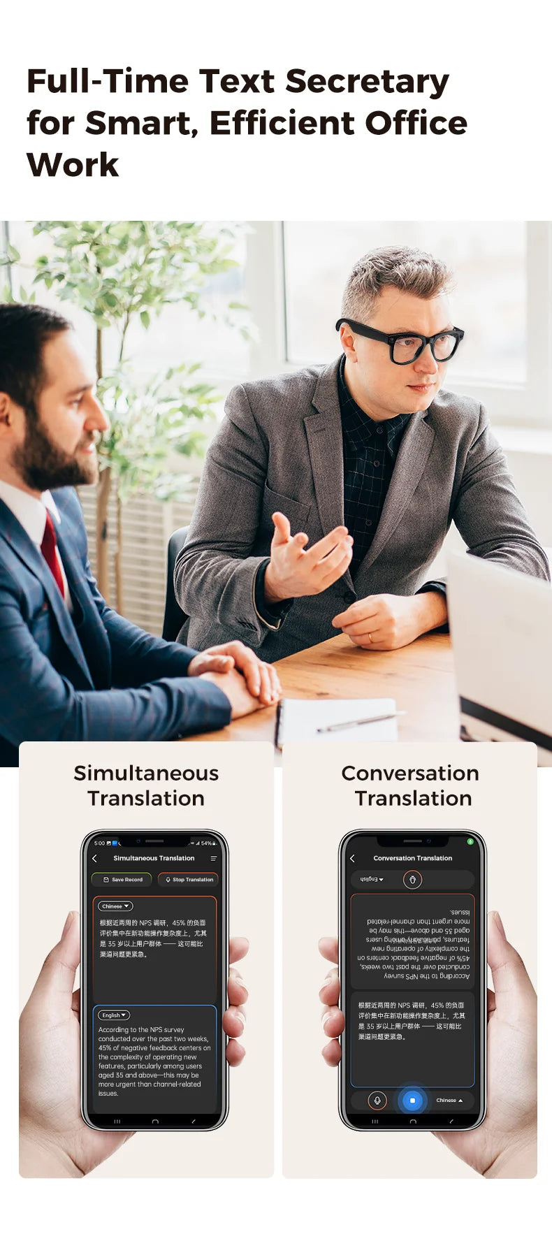 Study Travel Smart Glasses Men 800W Pixel Camera 4k Ultra HD 1080P Video Recording Take Photo AI Chat Music Call AI Glasses 2026