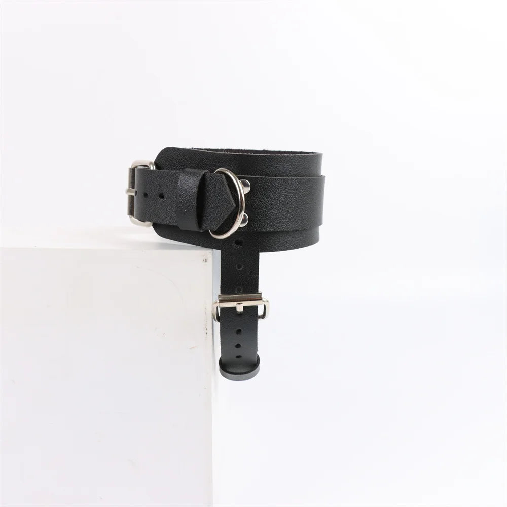 Ankle Belt Black Ankle Safety Belt Chain and Buckle Y2K Punk Style Women's Fashion Accessories Belt