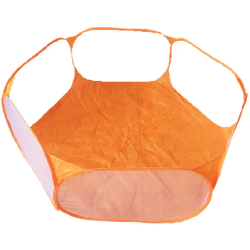 Portable Transparent Pet Playpen – Foldable Small Animal Cage Tent