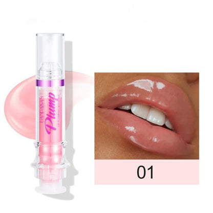 Long-Lasting Lip Plumping Gloss – Moisturising Red & Nude Glitter Lip Oil