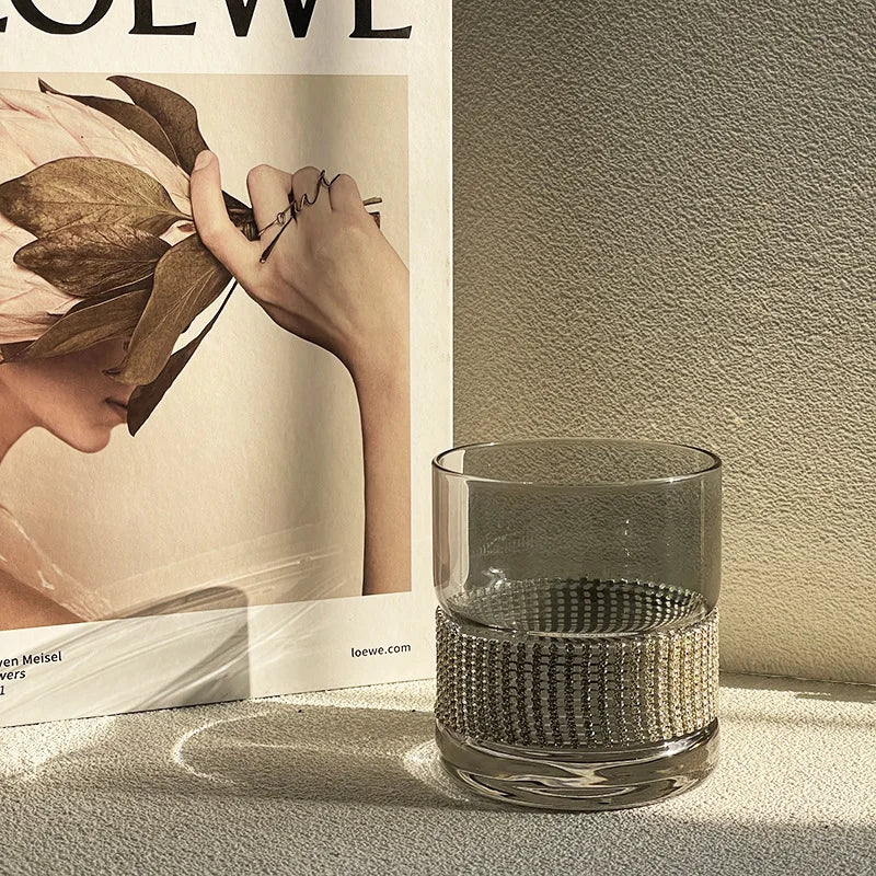 Luxury Diamond-Style Glass Cup – Heat-Resistant for Beer, Juice, Coffee & Whisky