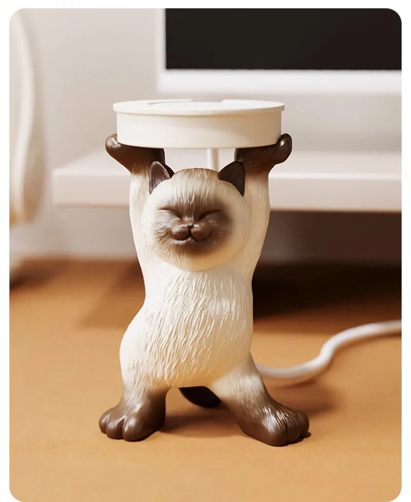 Cute Cat Apple Watch Charging Stand Holder – Stable Desk Dock for Watch Charging Cable