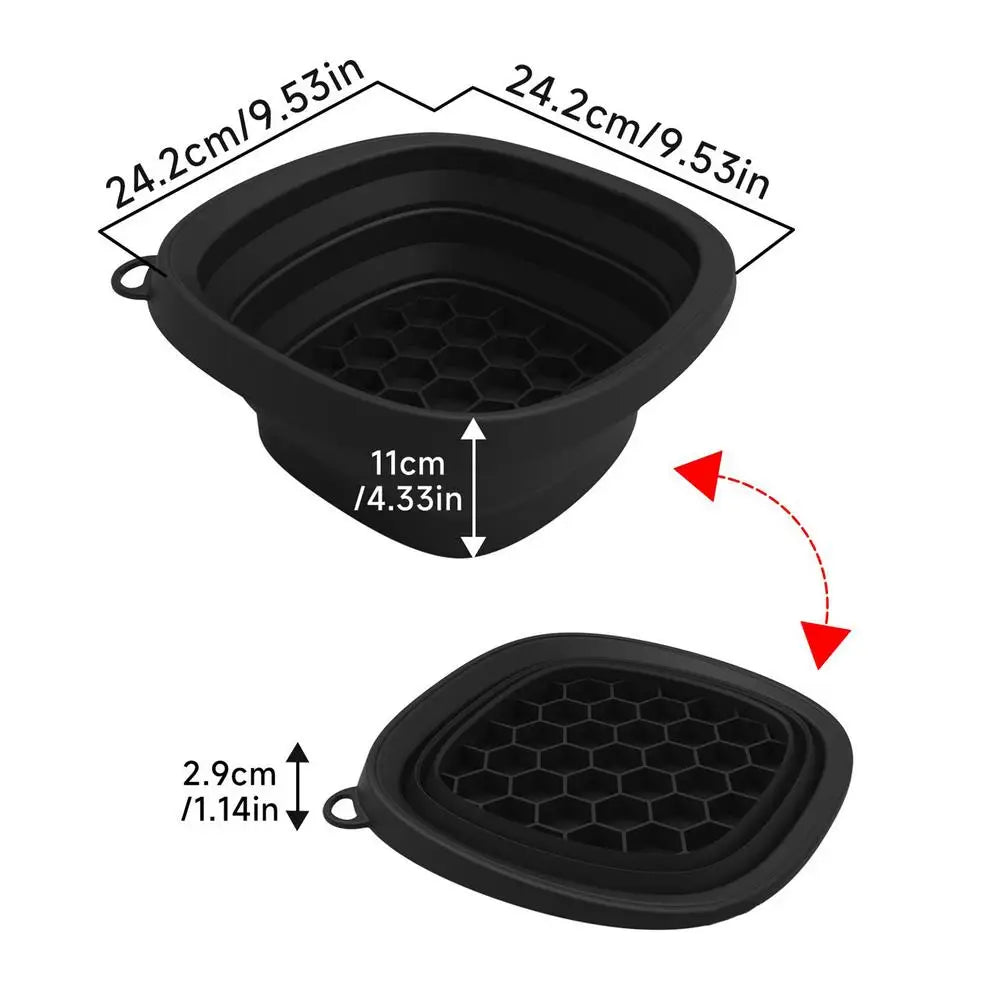 Foldable Face Ice Bath Bowl – Portable Silicone Cold Therapy Washbasin for Facials