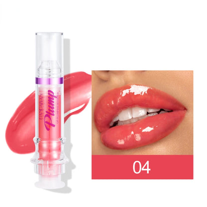 Long-Lasting Lip Plumping Gloss – Moisturising Red & Nude Glitter Lip Oil