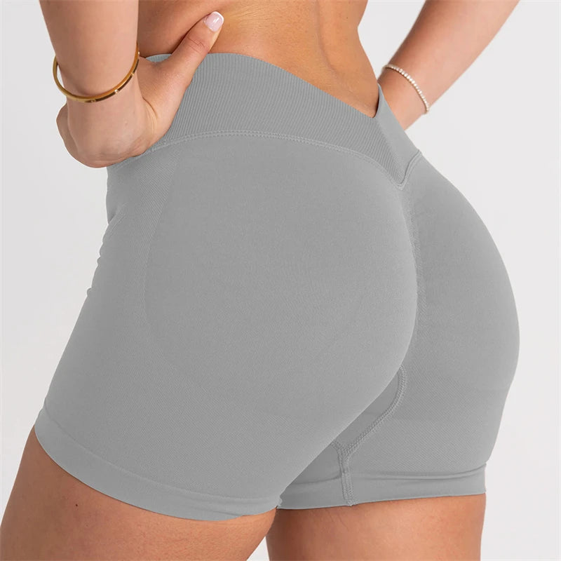 Bum Women V-Back Waist Shaping Scrunch Butt Shorts Fitness Training Yoga Clothing Butt Lifting Workout Leggings Cycling Sports