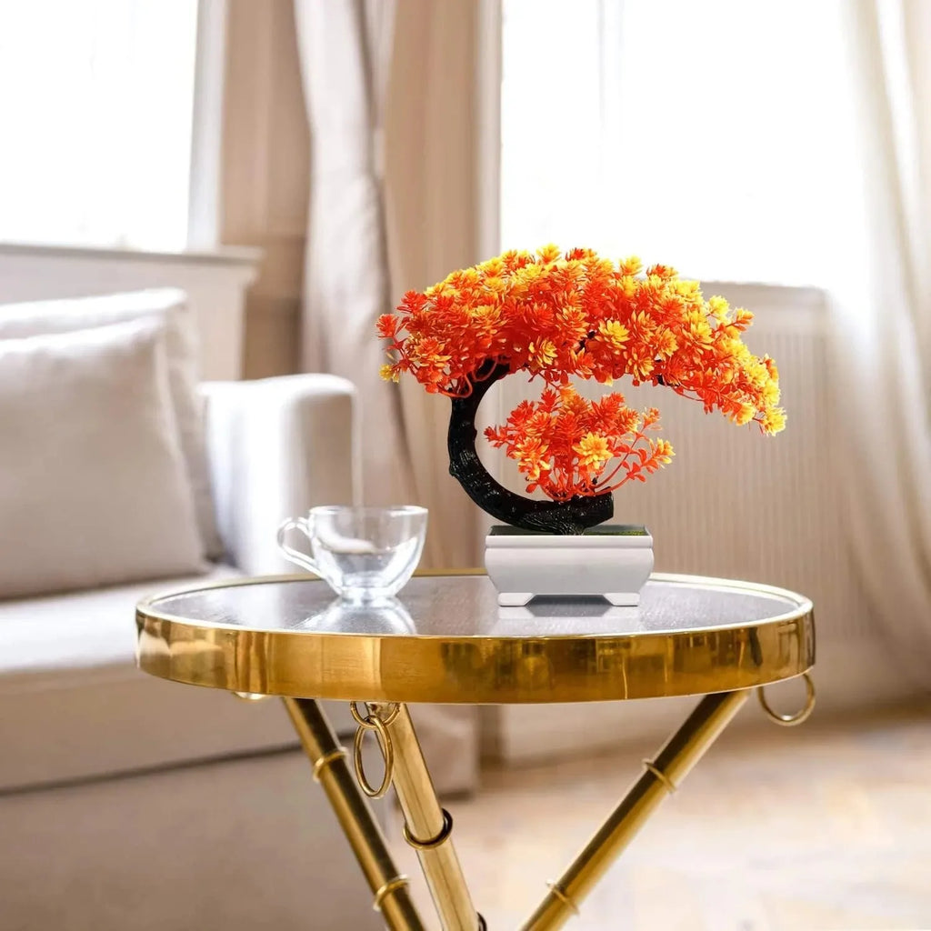 Artificial Plants Bonsai Simulated Tree Potted Plants Fake Flowers Table Potted Ornaments