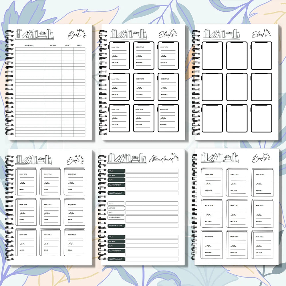 1PC Reading Planner Journal -Reading Journals Gift for Lovers Reading Review Log Book Club Journal and Planner to Review and Tra