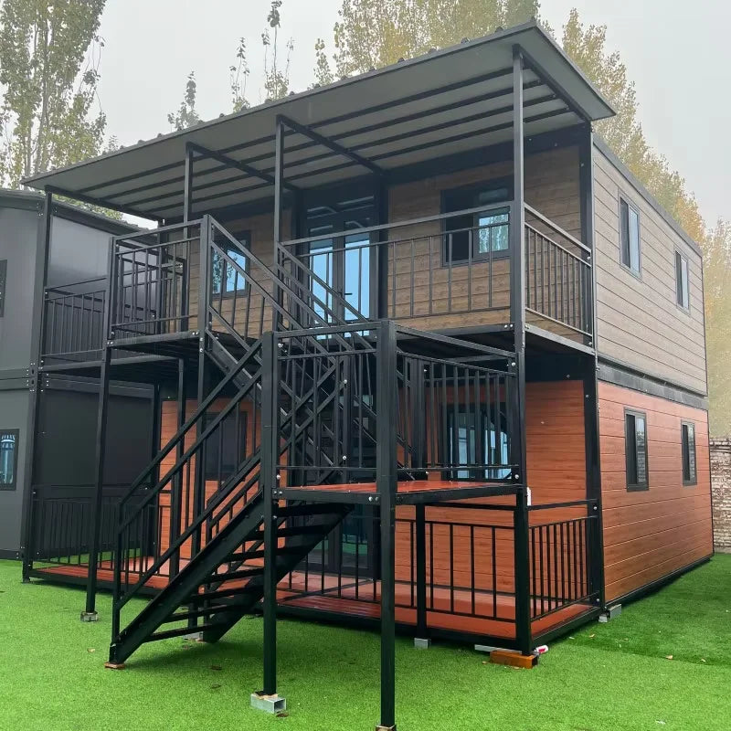 20FT 40FT Prefab Expandable Container House Steel Sandwich Panel Tiny Home with Bathroom Modular Living Cabin