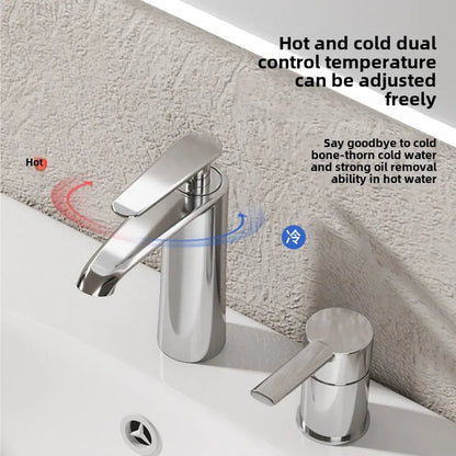 Ceramic Column Washbasin with Integrated Mop Pool and Double Balconies