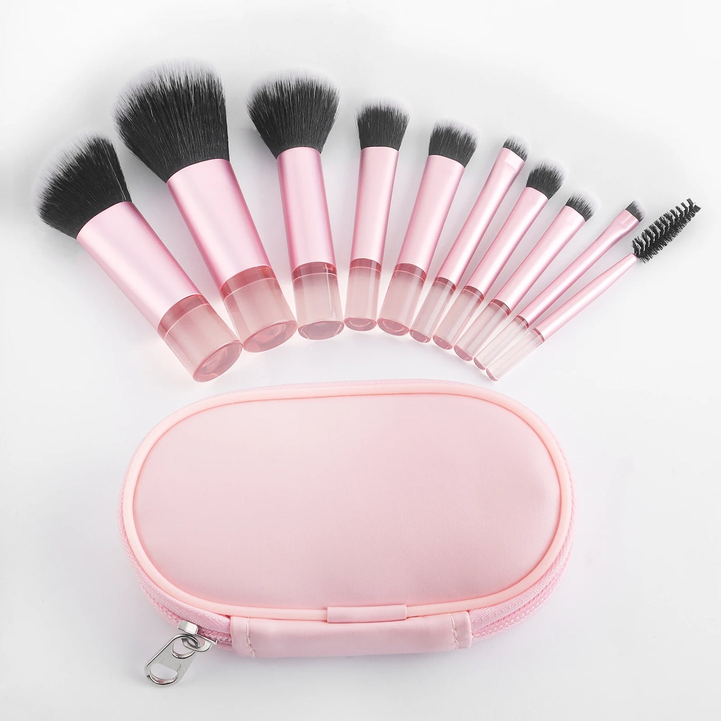 10-Piece Mini Makeup Brush Set with Travel Bag
