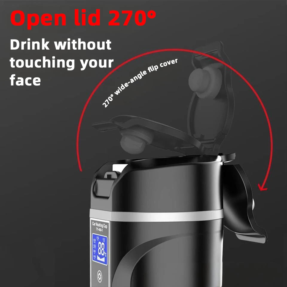 R31 Car Heating Cup – 450ml Smart Temperature Electric Mug