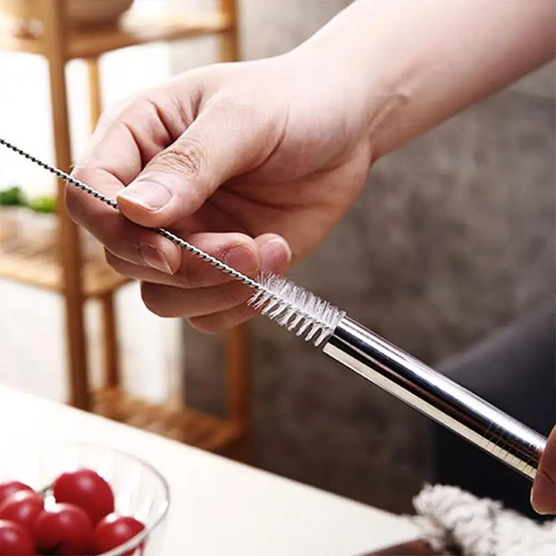 Reusable Boba Straws – Stainless Steel Wide Smoothie Straws (4PCS)