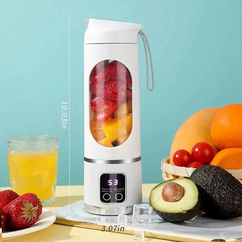Portable USB Juicer Blender – 450ml 10 Blade Smoothie Mixer
