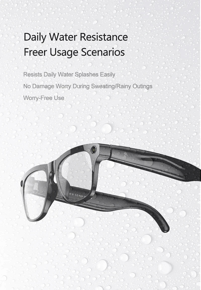 Lenovo 4K HD AI Smart Glasses Photochromic Multifunction Bluetooth Calling Voice Assistant Music Player Translate Camera Glasses