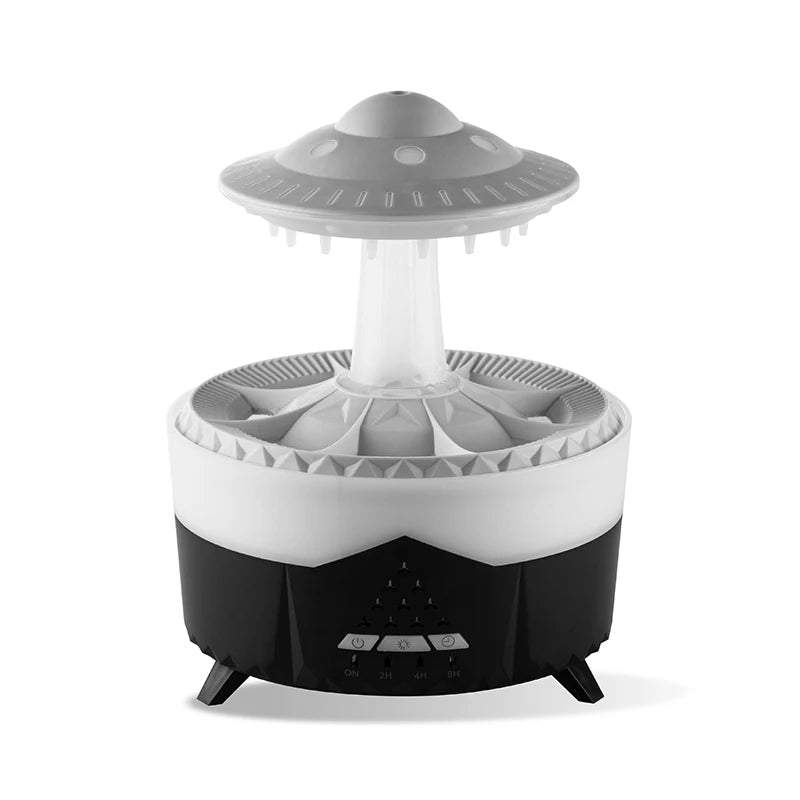 350ml Rain Cloud Aroma Diffuser – USB Humidifier with Remote & LED Light
