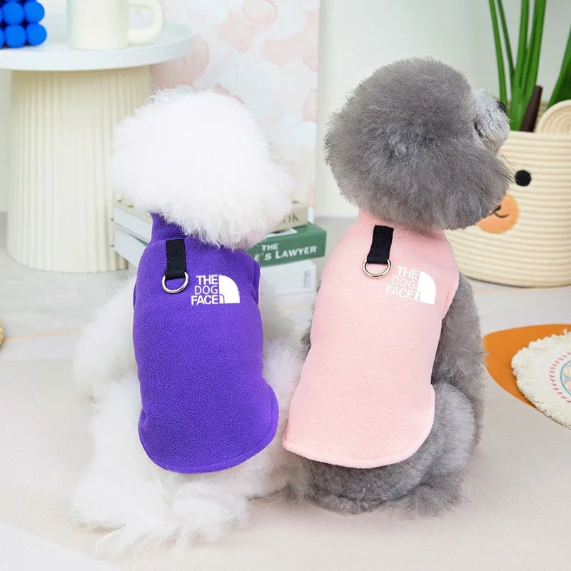 Autumn Winter Fleece Dog Sweater Coat for Small Dogs & Puppies – Warm Pet Clothing for Cold Weather